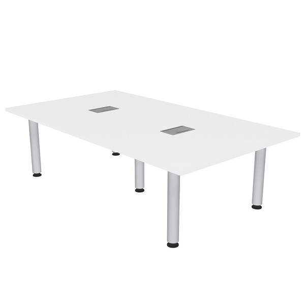 47.25 in W, 84 in L, 29 in H, Engineered Wood Top, White